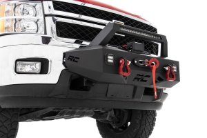 Chevrolet Silverado 3500 HD Winch Mount Kit - Front - Rough Country - EXO - Black - '11-'19 Chevrolet Silverado 3500 HD Winch Mount Kit - Front - Rough Country - EXO - Black - '11-'19